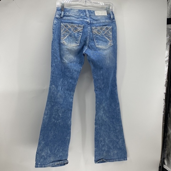 Ariya Vintage Y2K deconstructed Lowrise bleached flare jeans back to school - Picture 11 of 11